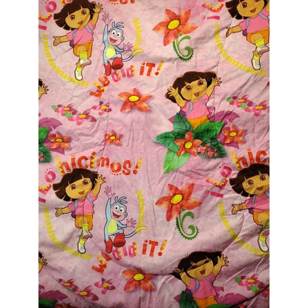 Dora The Explorer Reversible Twin/Full Comforter Bedspread 72x86 VIVID COLORS